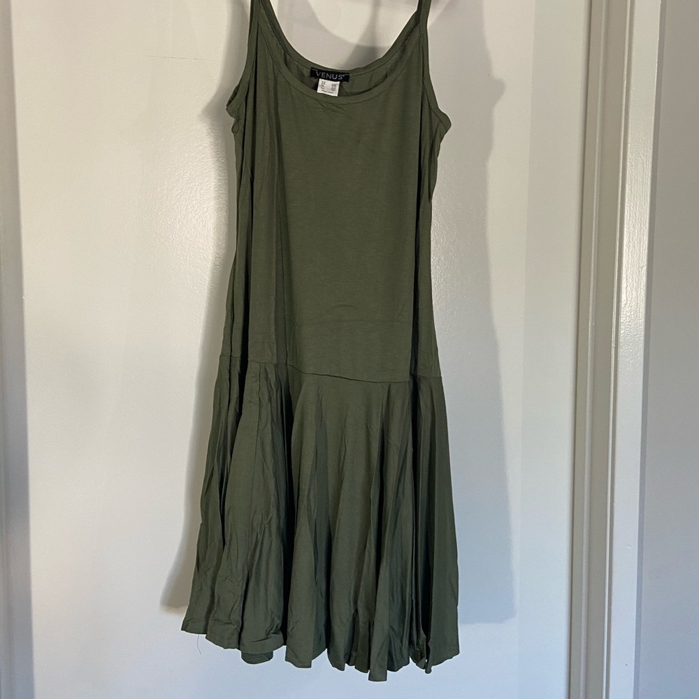Olive Green Mini Dress